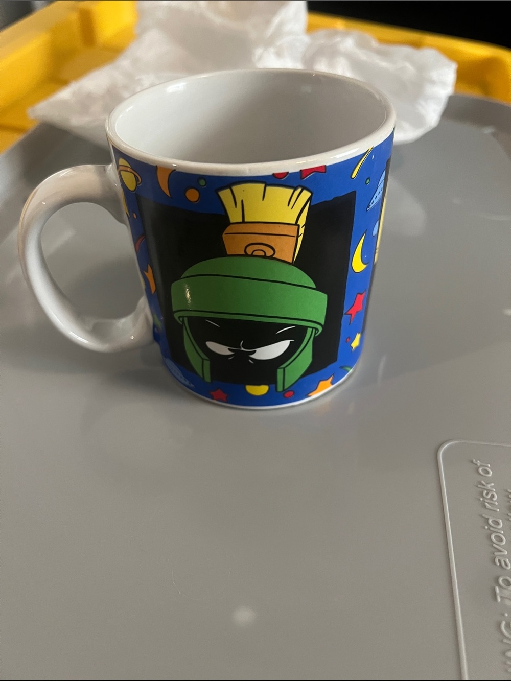 VNT Sakura Blue Marvin the Martian Ceramic Coffee Mug with Green Helmet